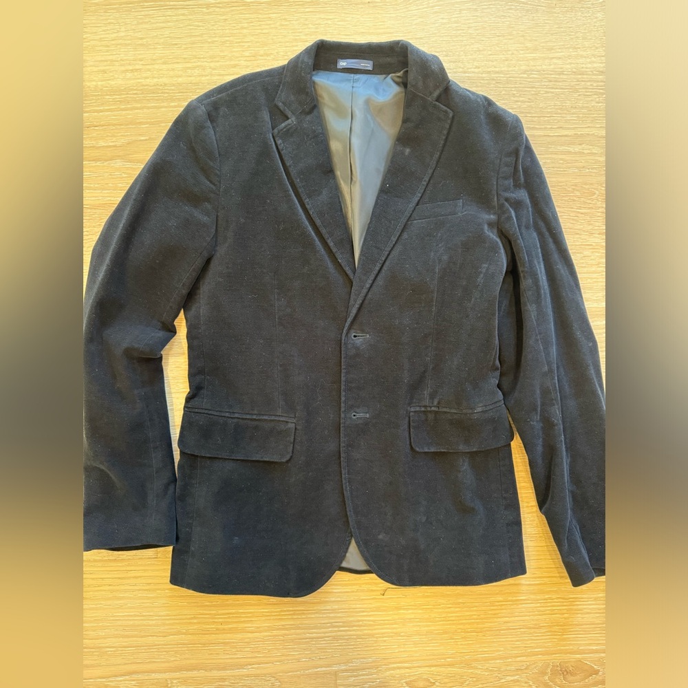Gap Black Velvet Cotton Sport Coat. Size XS